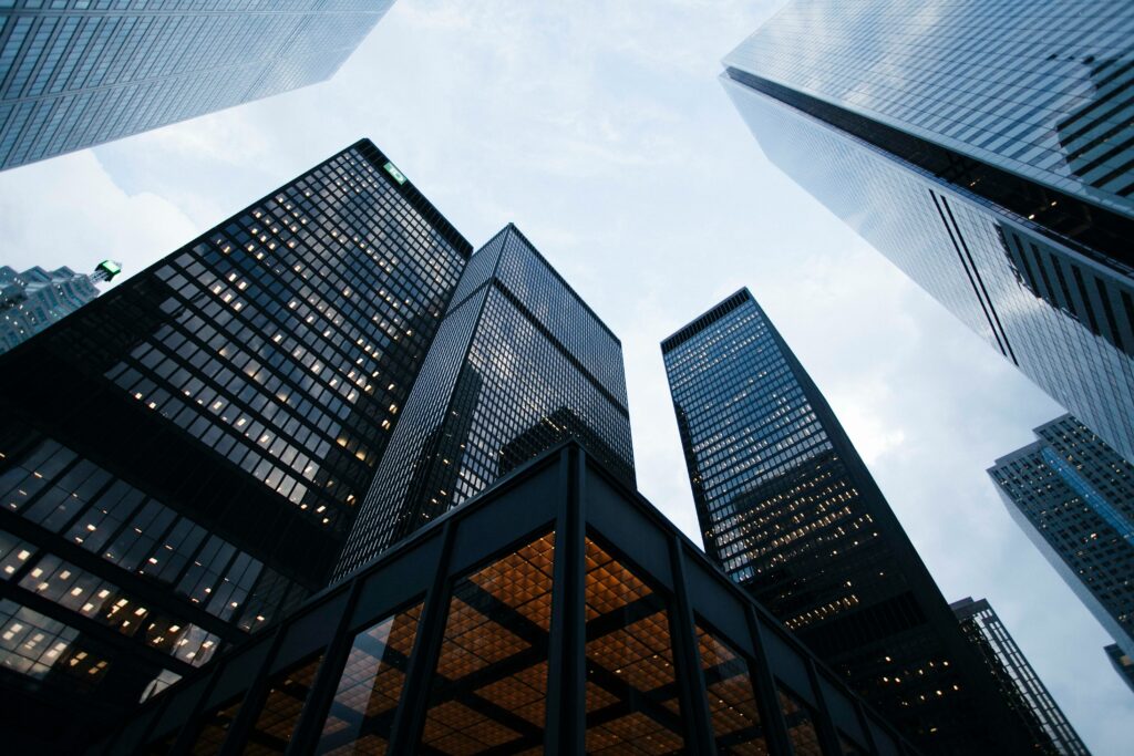 ground view of buildings - demonstrates leadership
